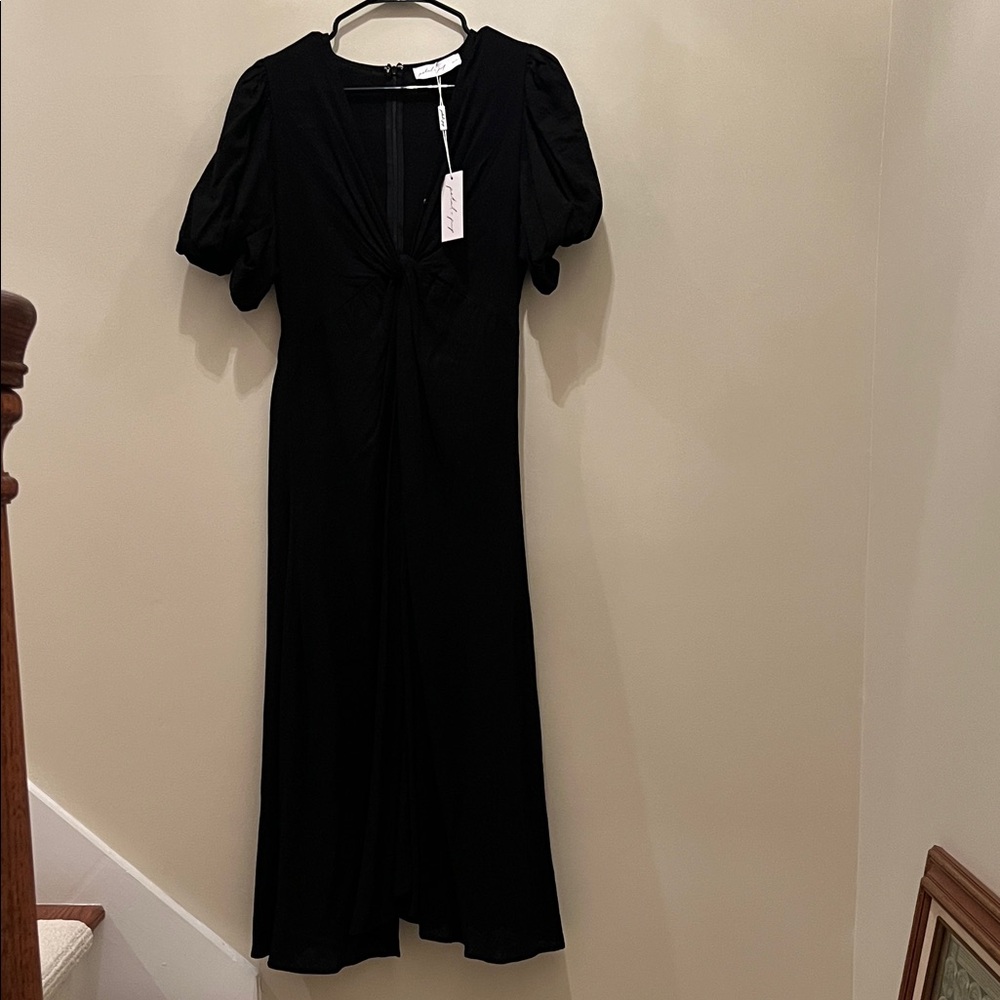 Petal & Pup Black Maxi Dress with Puff Sleeves - Picture 10 of 10